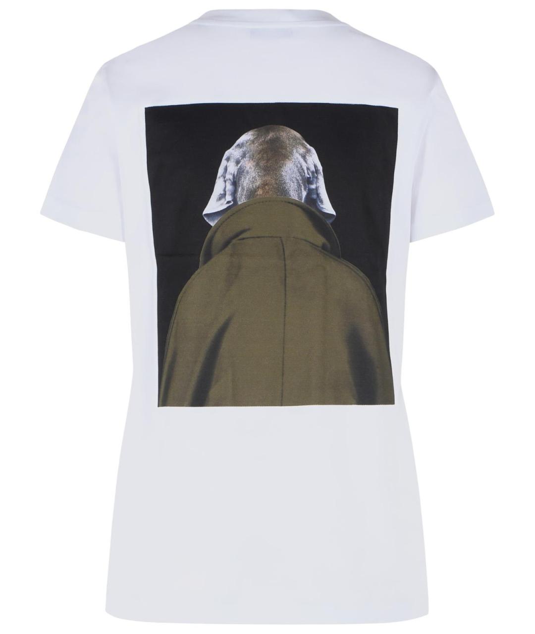 MAX MARA Белая хлопковая футболка, фото 3