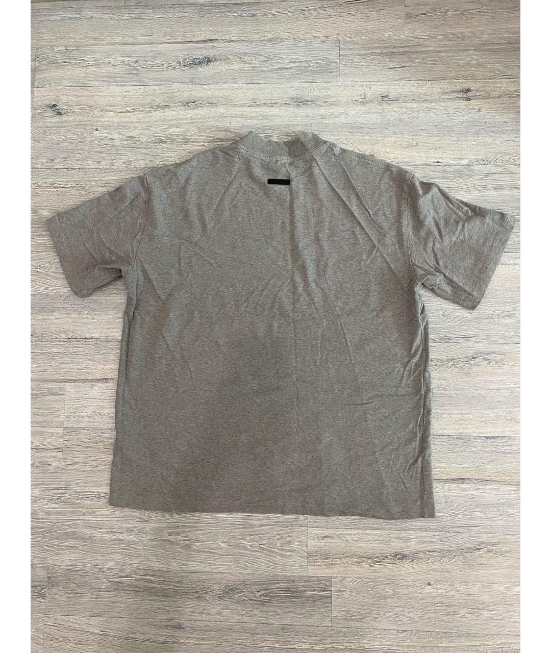 FEAR OF GOD Серая хлопковая футболка, фото 2