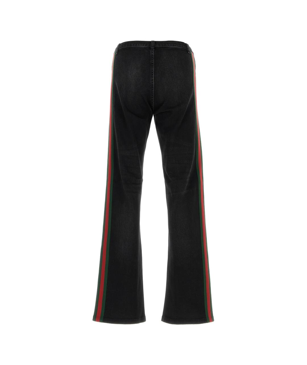GUCCI Черные хлопко-эластановые прямые джинсы, фото 2
