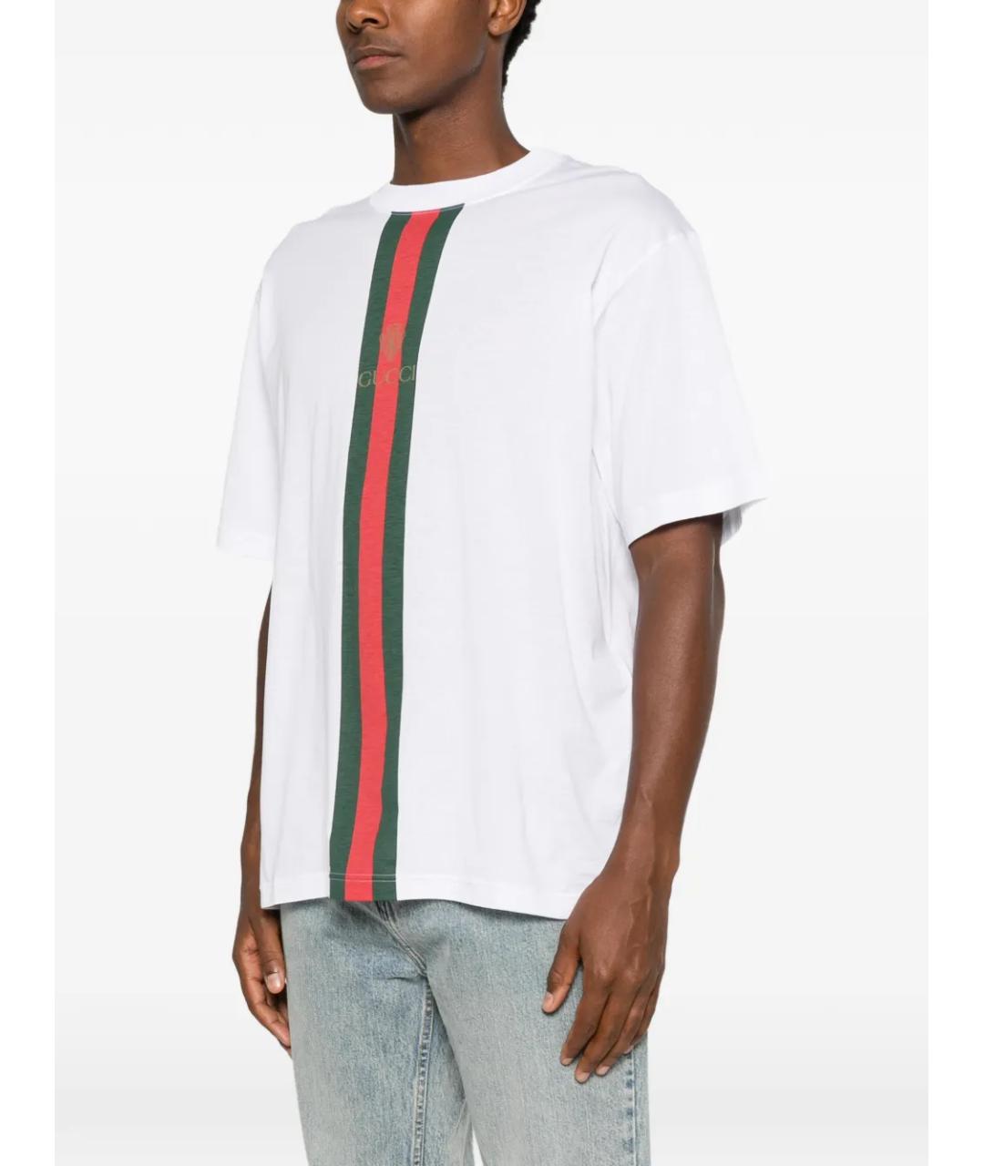GUCCI Белая хлопковая футболка, фото 2