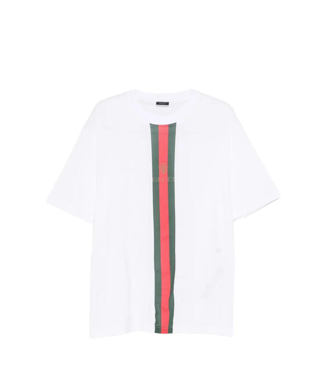GUCCI Белая хлопковая футболка, фото 1