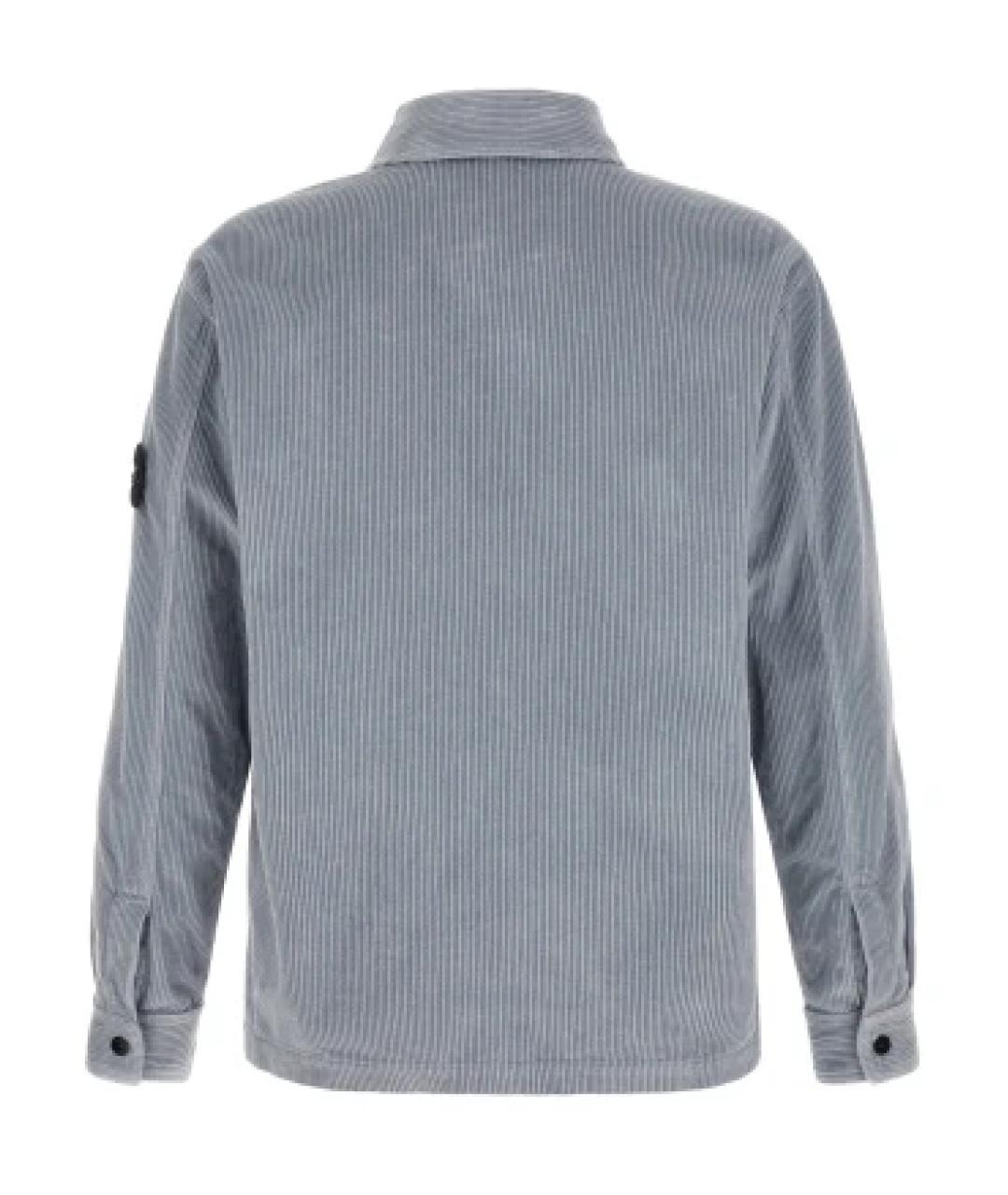 STONE ISLAND Серая хлопковая рубашка, фото 2