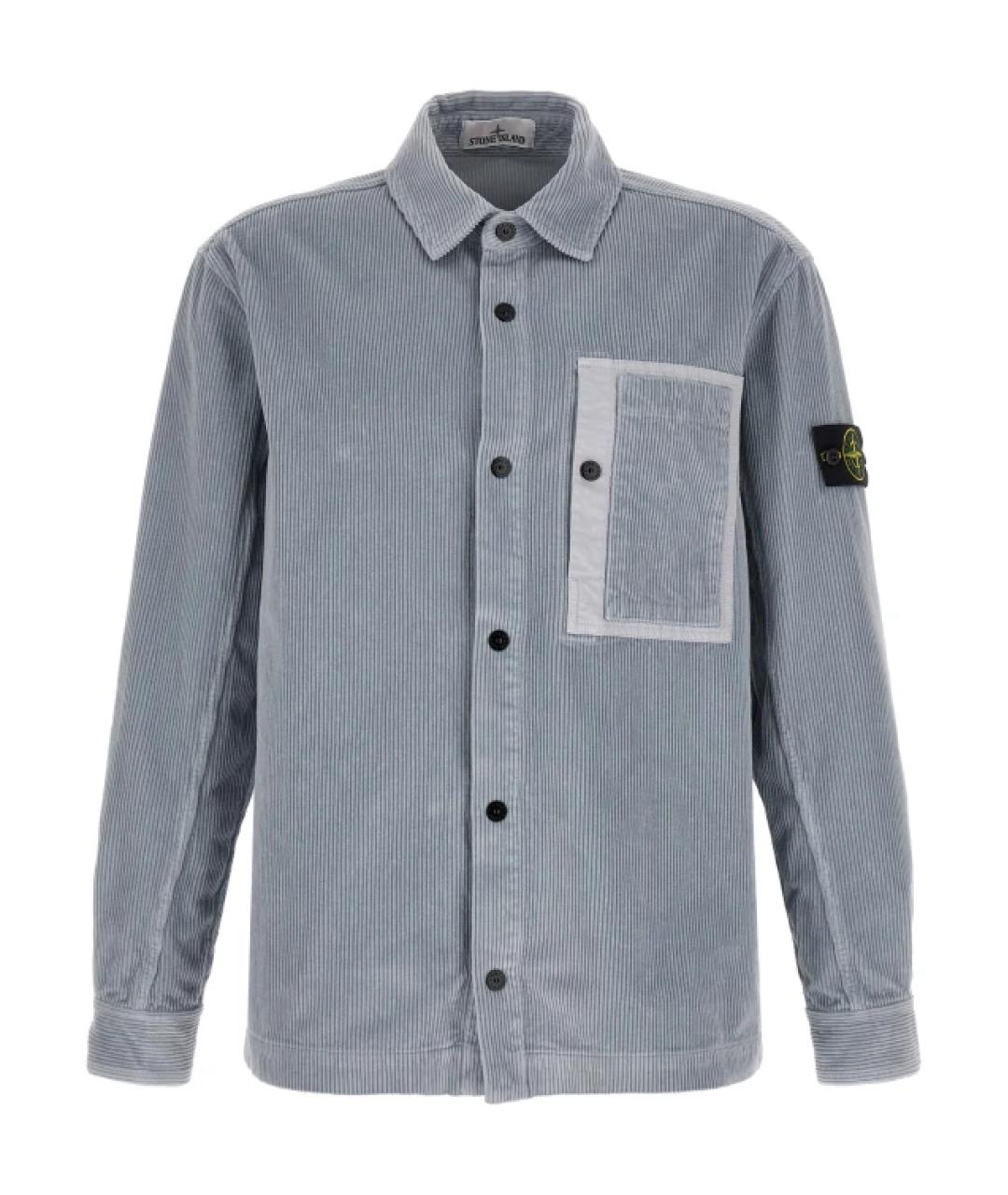 STONE ISLAND Серая хлопковая рубашка, фото 1