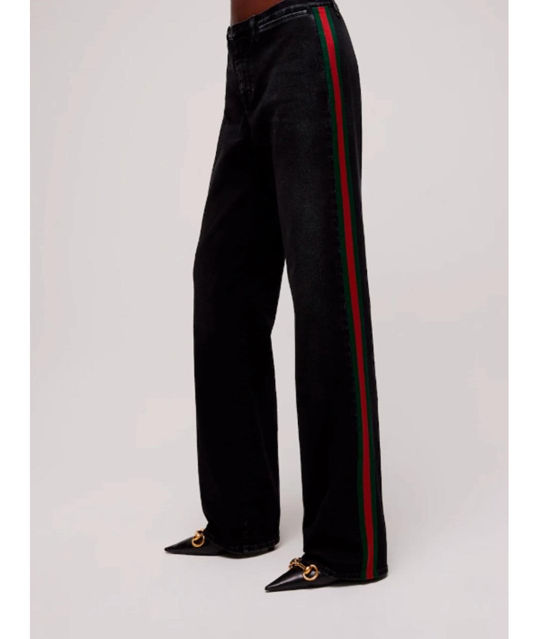 GUCCI Черные хлопковые прямые джинсы, фото 3