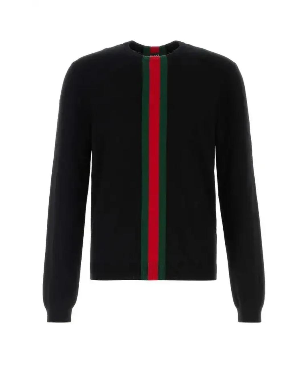 GUCCI Черный кашемировый джемпер / свитер, фото 1