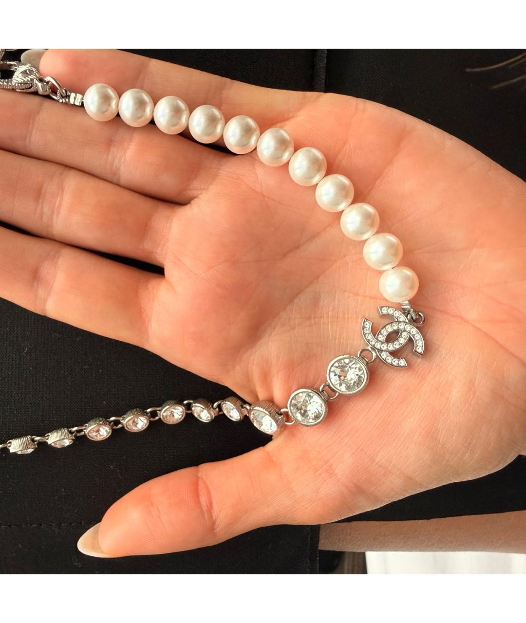 CHANEL Белое колье, фото 3