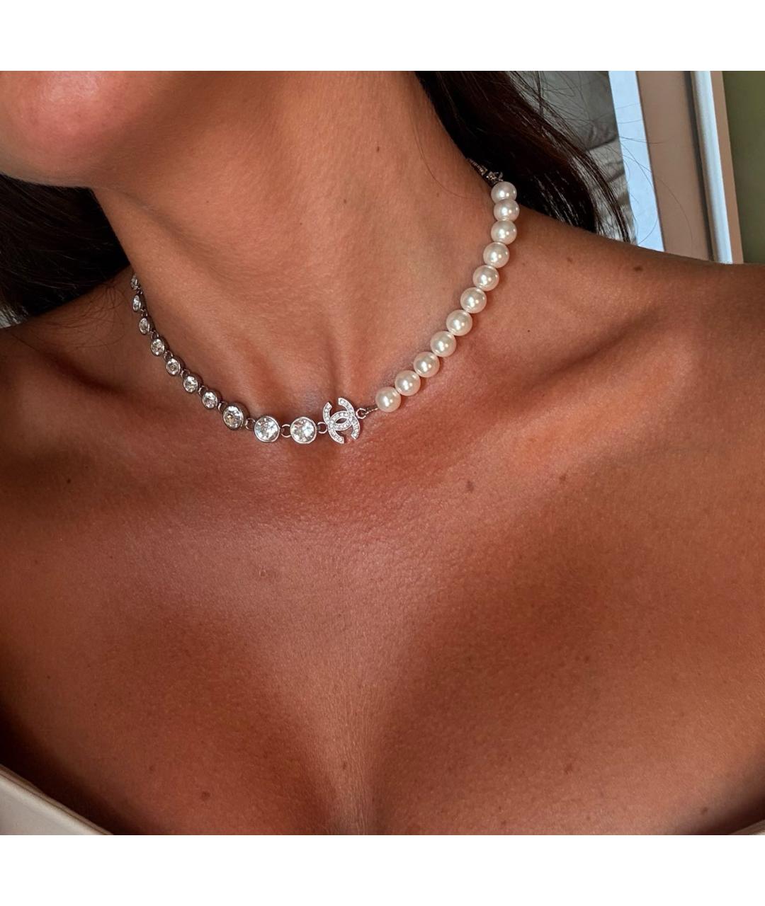 CHANEL Белое колье, фото 8