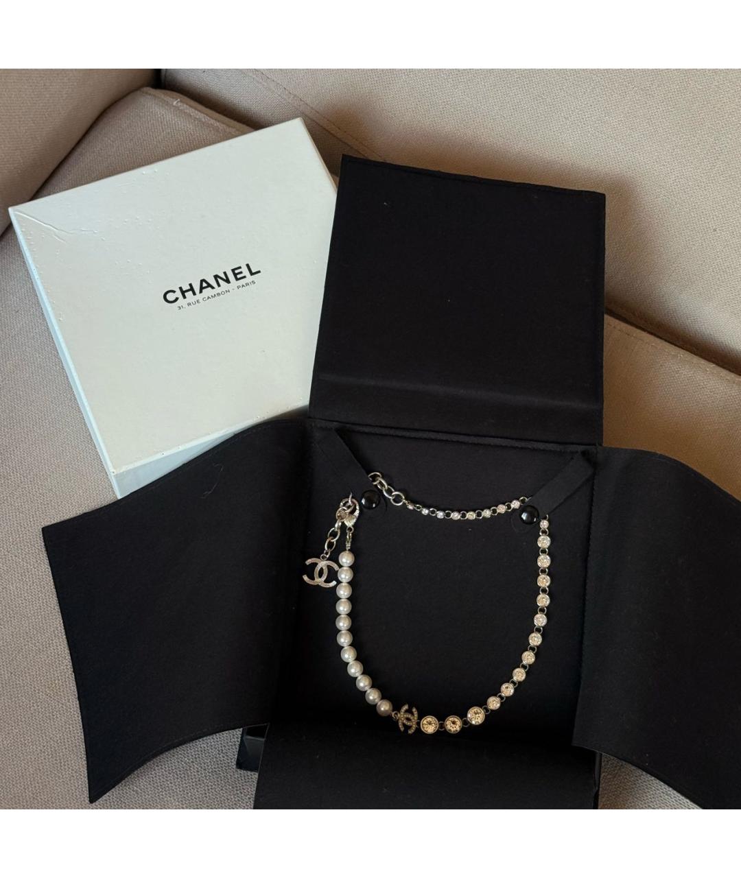 CHANEL Белое колье, фото 2