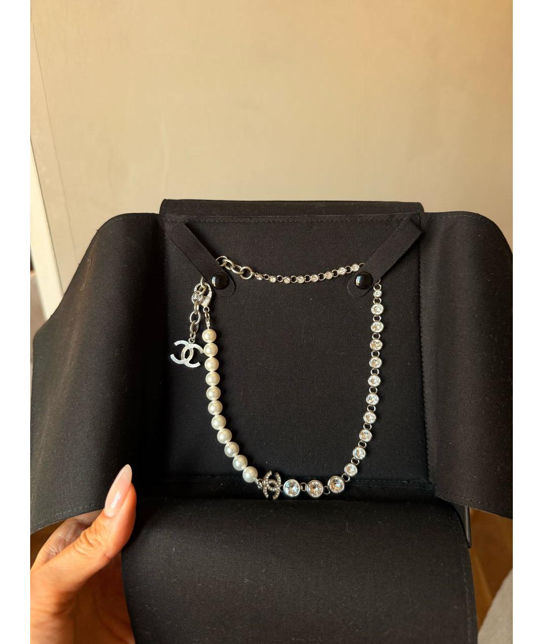 CHANEL Белое колье, фото 6