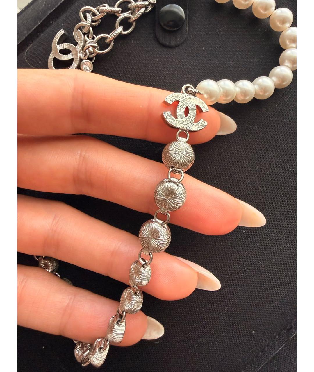 CHANEL Белое колье, фото 4