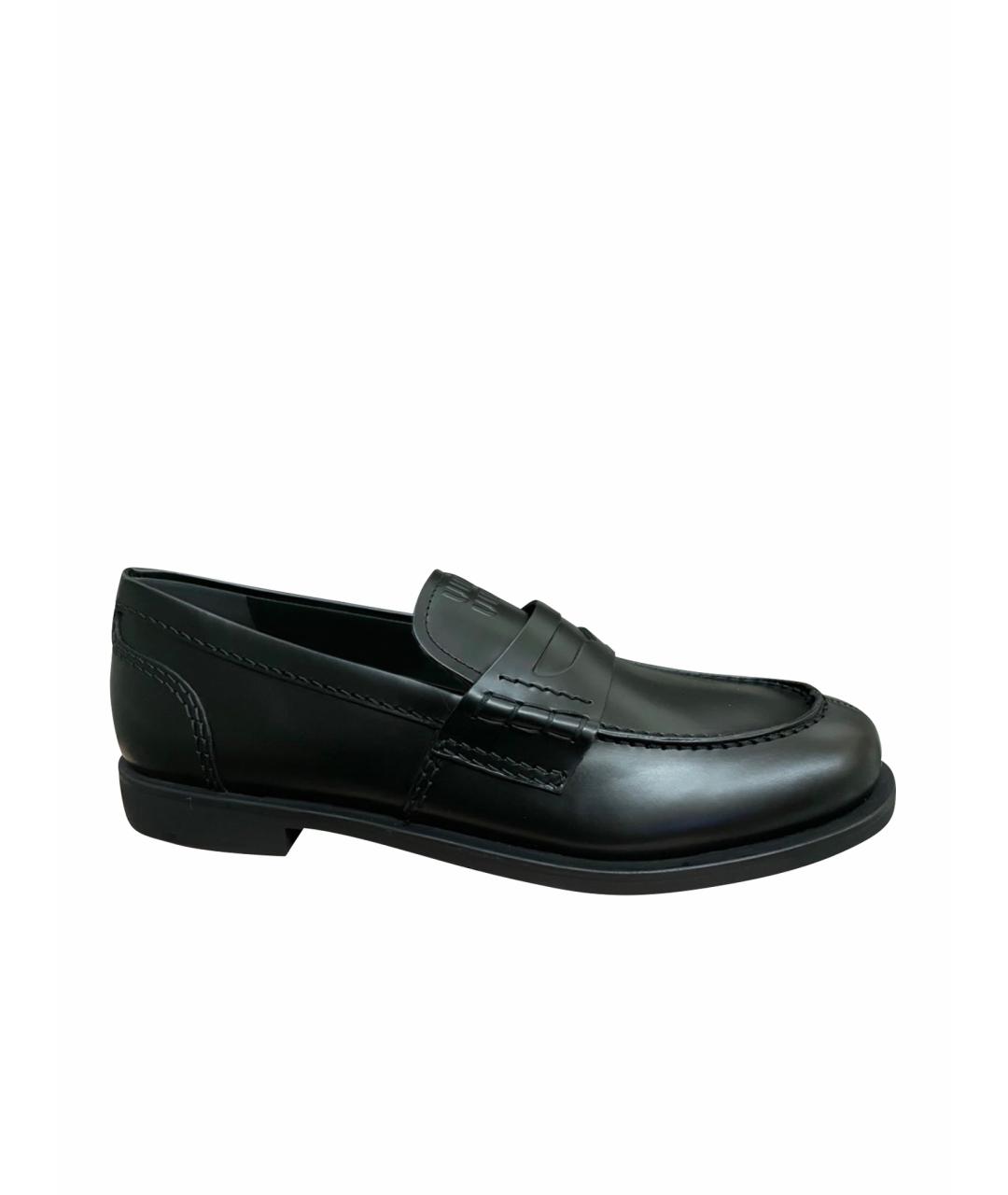 MIU MIU Черные кожаные лоферы, фото 1