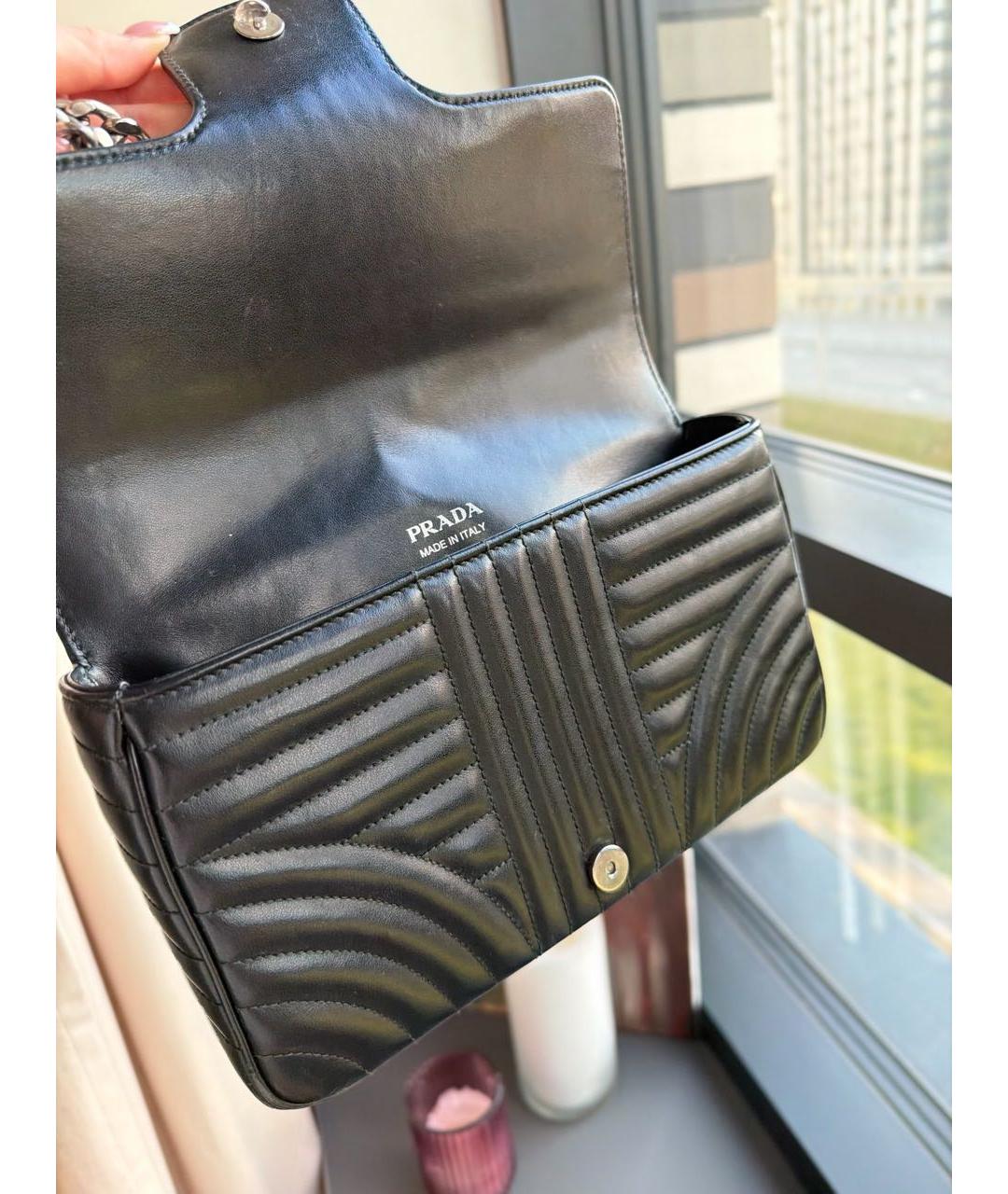 LOUIS VUITTON Черная кожаная сумка через плечо, фото 5