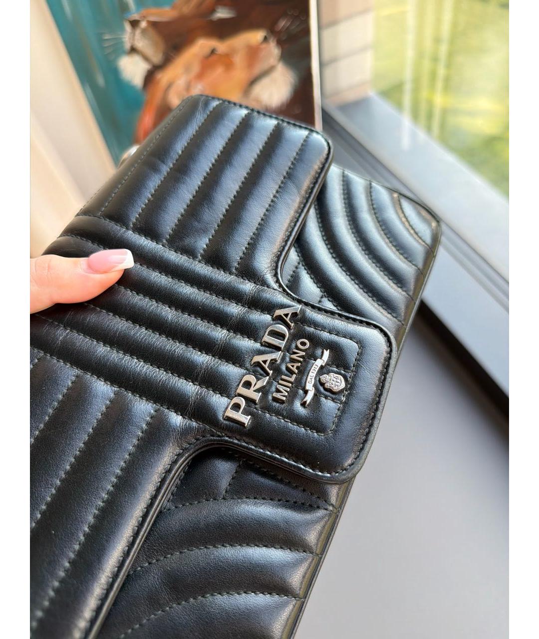 LOUIS VUITTON Черная кожаная сумка через плечо, фото 7