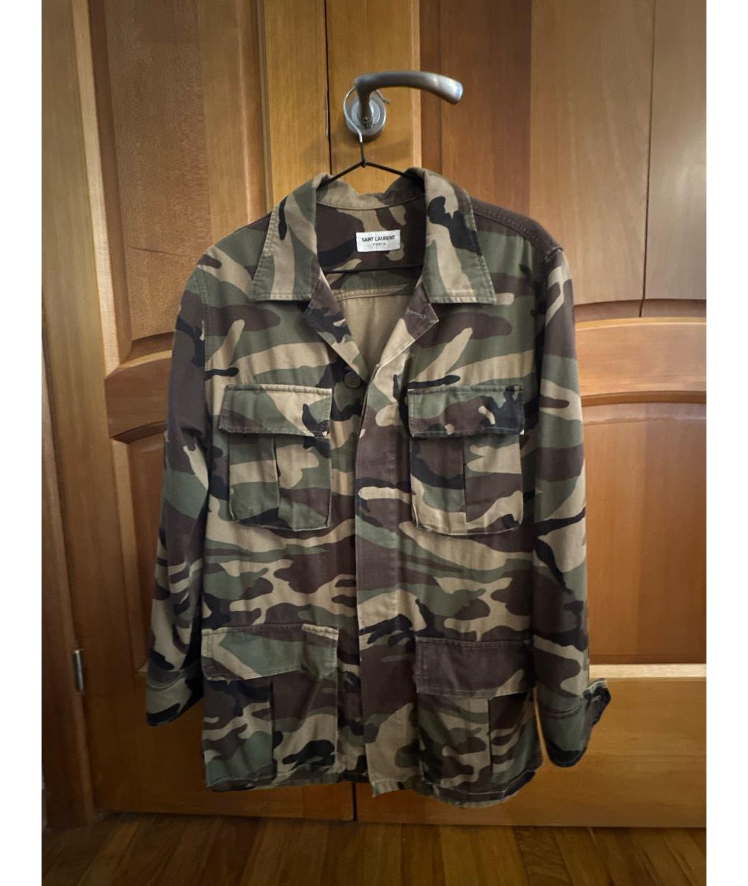 SAINT LAURENT Хаки куртка, фото 5