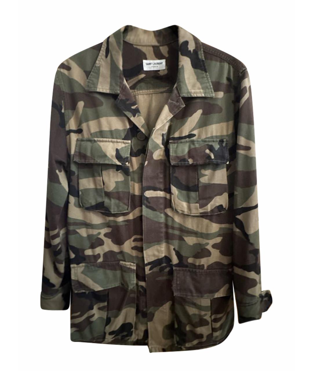 SAINT LAURENT Хаки куртка, фото 1
