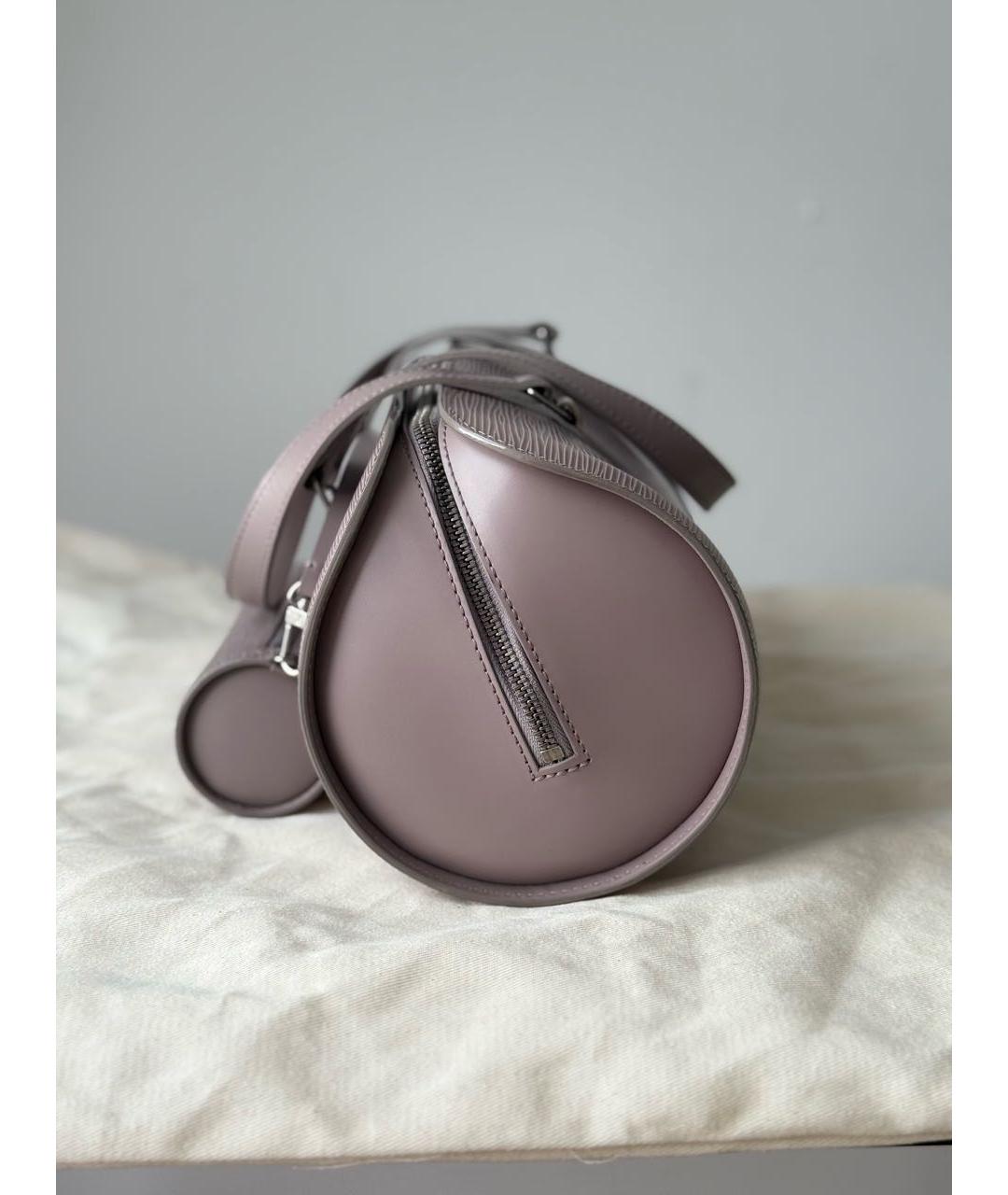 LOUIS VUITTON Серая кожаная сумка с короткими ручками, фото 3