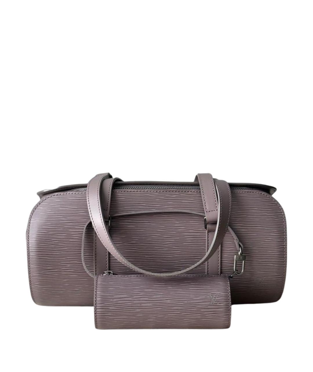 LOUIS VUITTON Серая кожаная сумка с короткими ручками, фото 1