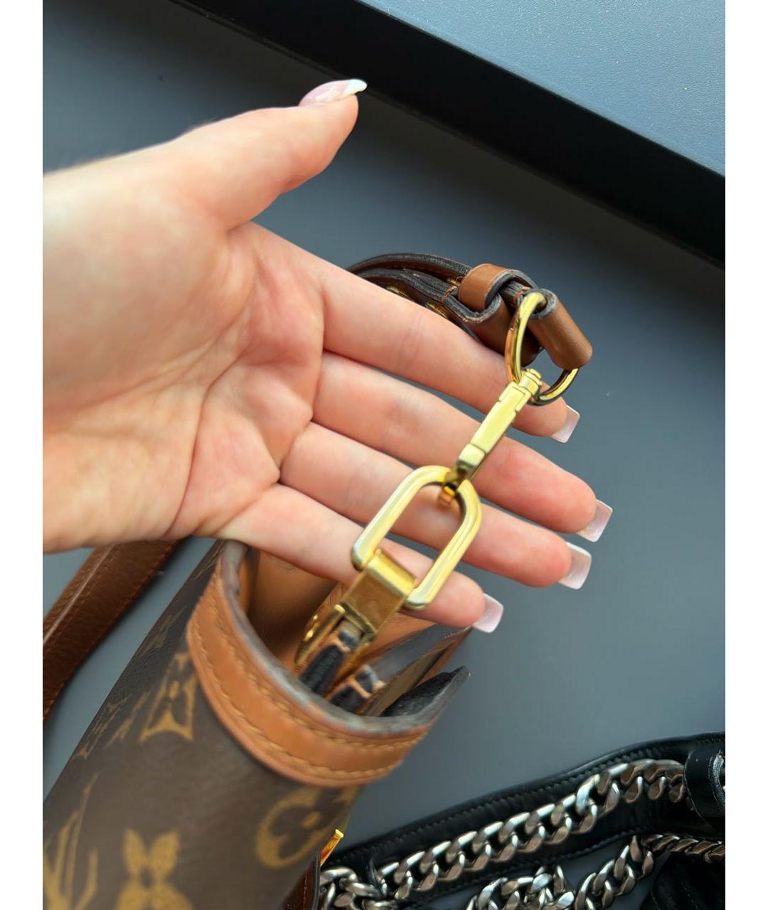 LOUIS VUITTON Коричневая сумка через плечо из канвы, фото 6