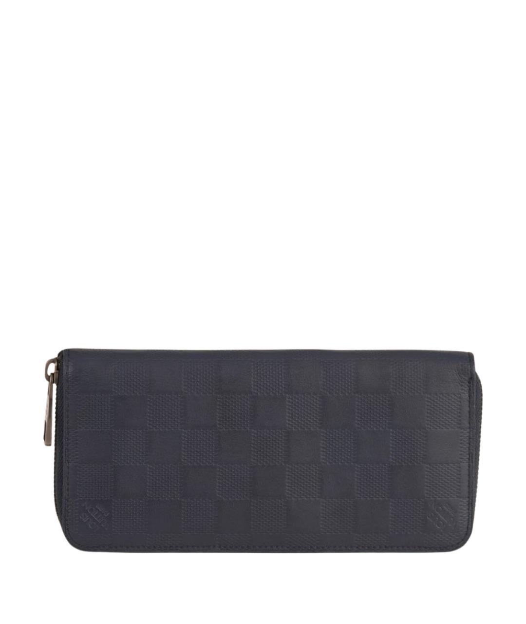 LOUIS VUITTON Темно-синий кожаный кошелек, фото 1