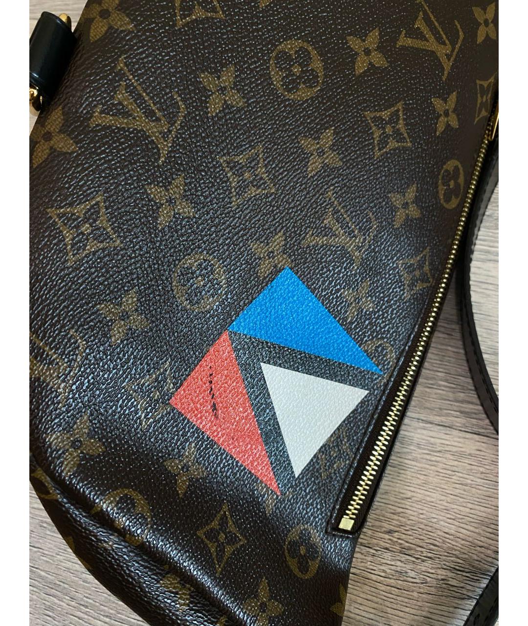 LOUIS VUITTON Коричневая поясная сумка из канвы, фото 5