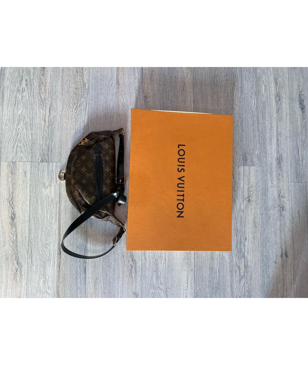 LOUIS VUITTON Коричневая поясная сумка из канвы, фото 3