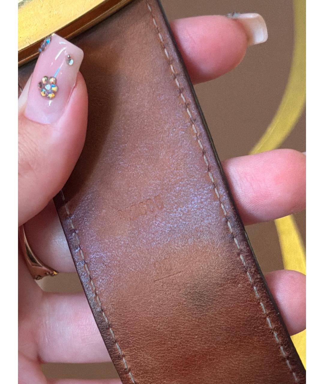 LOUIS VUITTON Коричневый ремень, фото 4