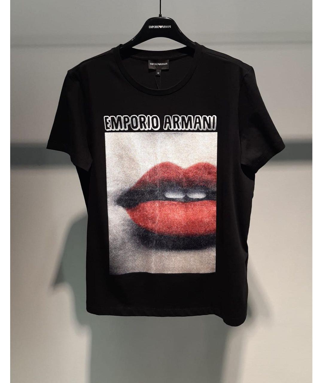 EMPORIO ARMANI Черная футболка, фото 3