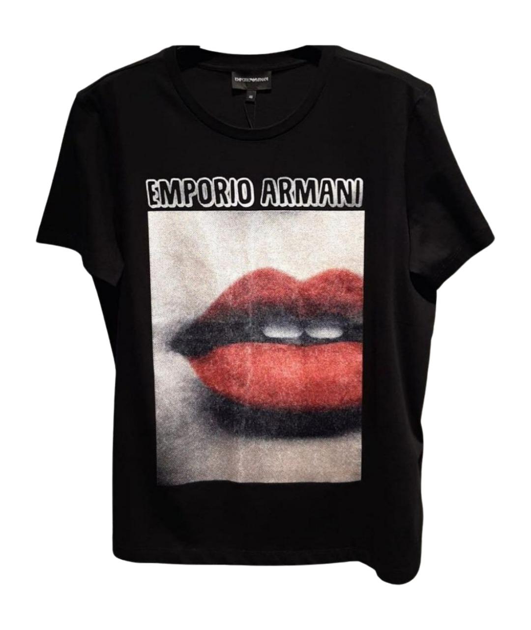 EMPORIO ARMANI Черная футболка, фото 1