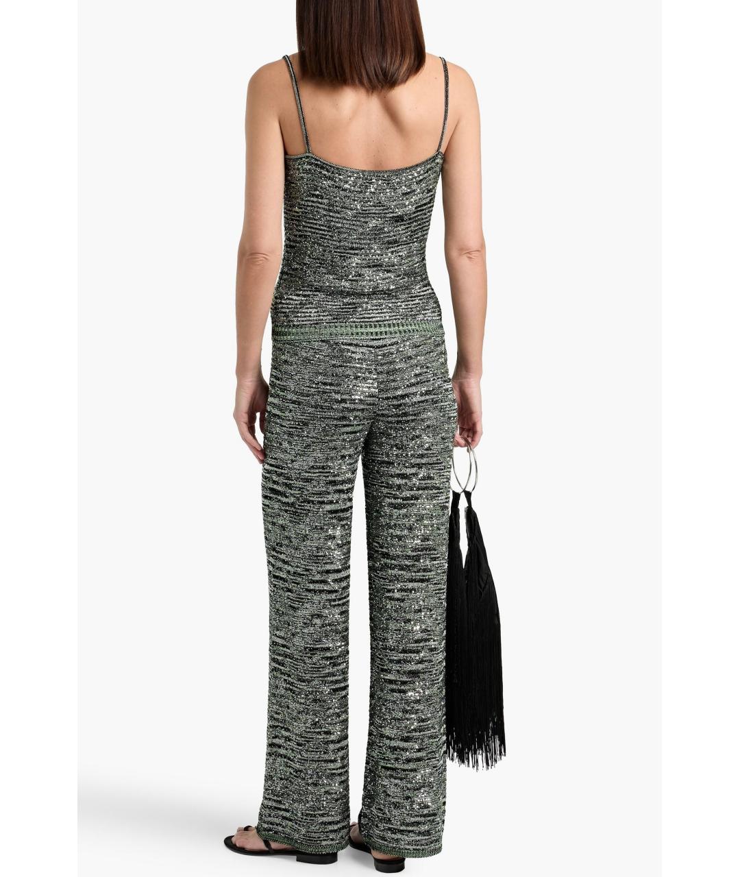 MISSONI Зеленые вискозные брюки широкие, фото 7