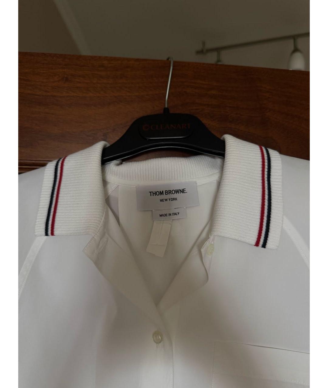 THOM BROWNE Белая хлопковая рубашка, фото 4