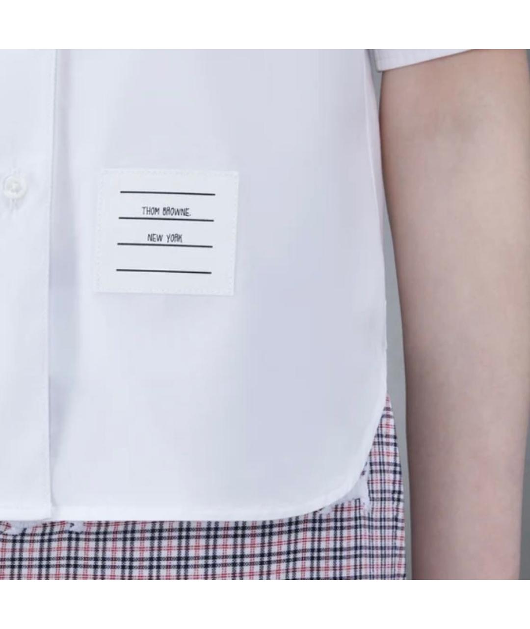 THOM BROWNE Белая хлопковая рубашка, фото 5