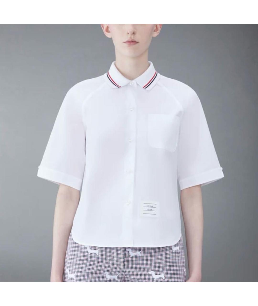 THOM BROWNE Белая хлопковая рубашка, фото 2