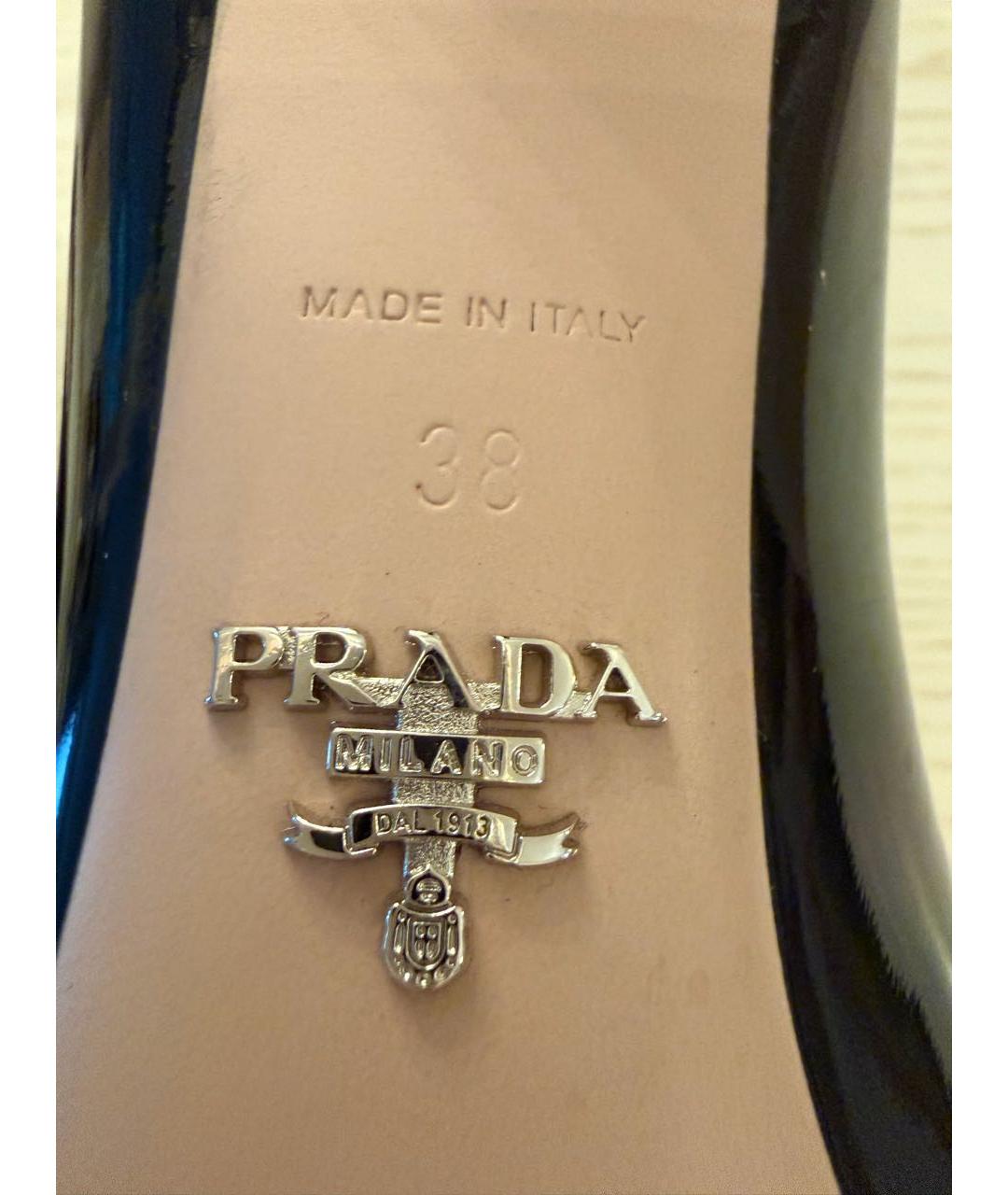 PRADA Черные туфли из лакированной кожи, фото 4