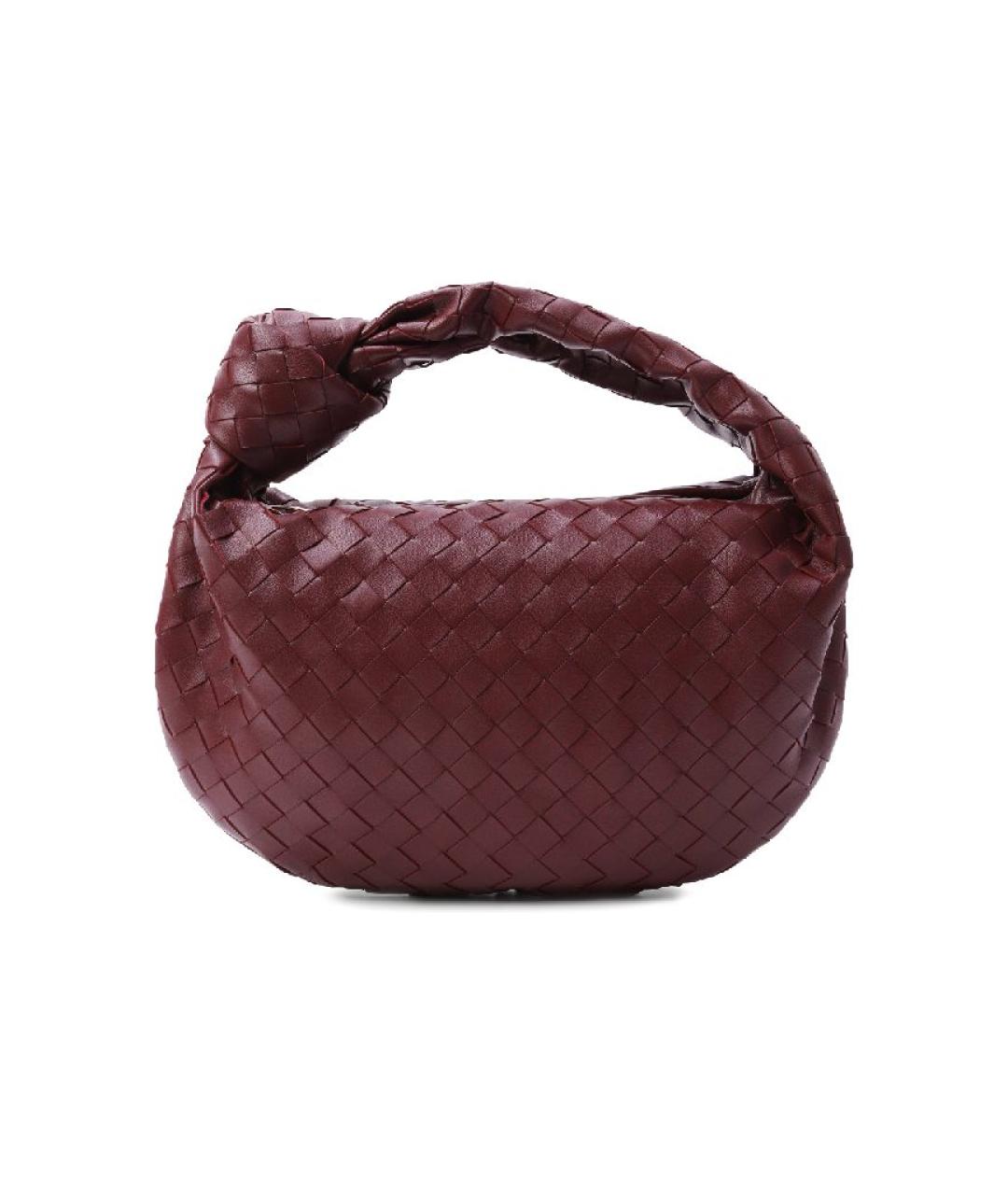 BOTTEGA VENETA Бордовая кожаная сумка с короткими ручками, фото 1