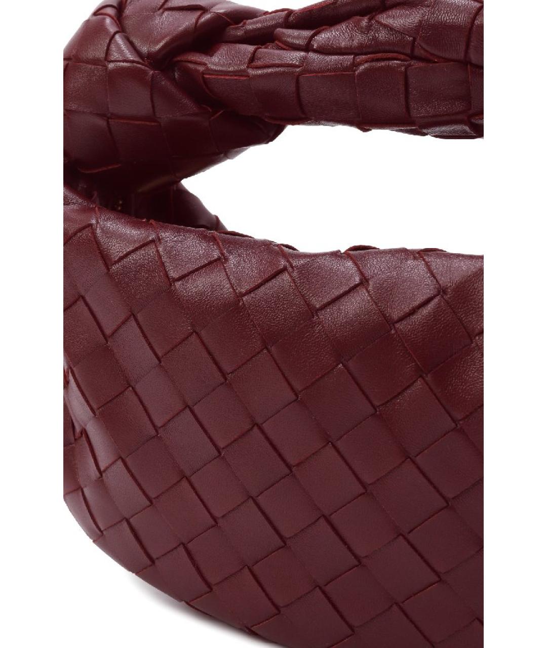 BOTTEGA VENETA Бордовая кожаная сумка с короткими ручками, фото 3
