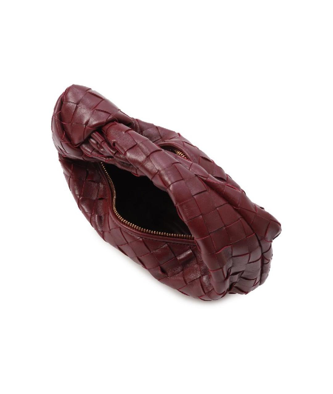 BOTTEGA VENETA Бордовая кожаная сумка с короткими ручками, фото 6