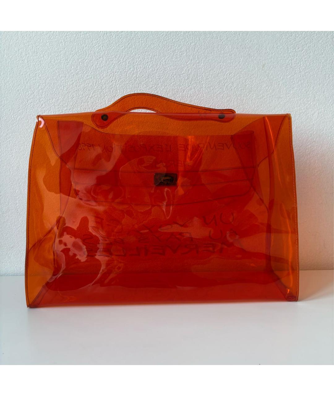 HERMES Оранжевая сумка тоут, фото 3