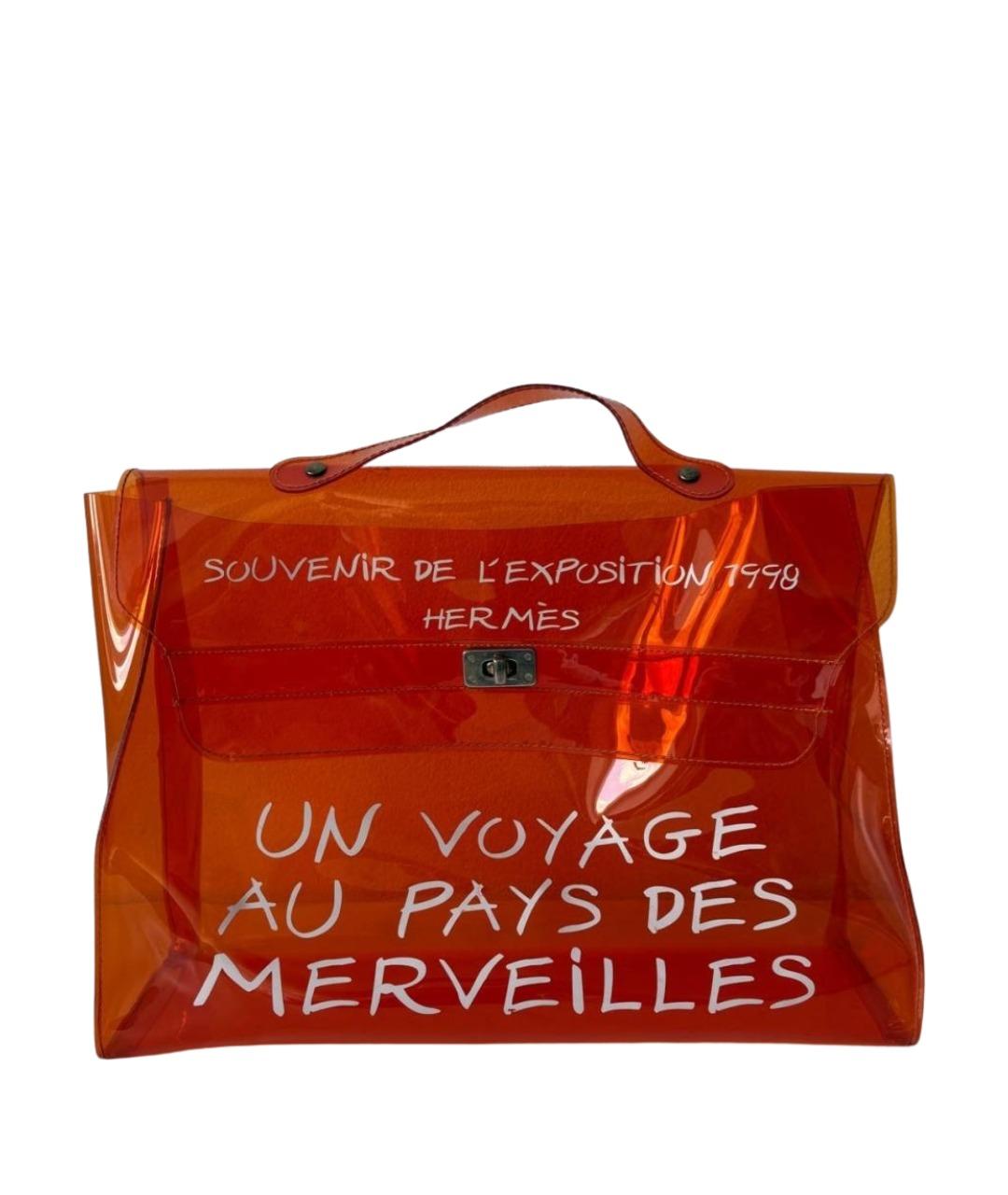 HERMES Оранжевая сумка тоут, фото 1