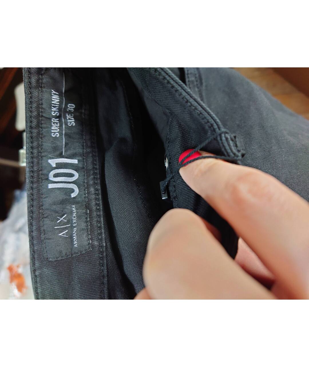 ARMANI EXCHANGE Черные хлопко-эластановые джинсы скинни, фото 3
