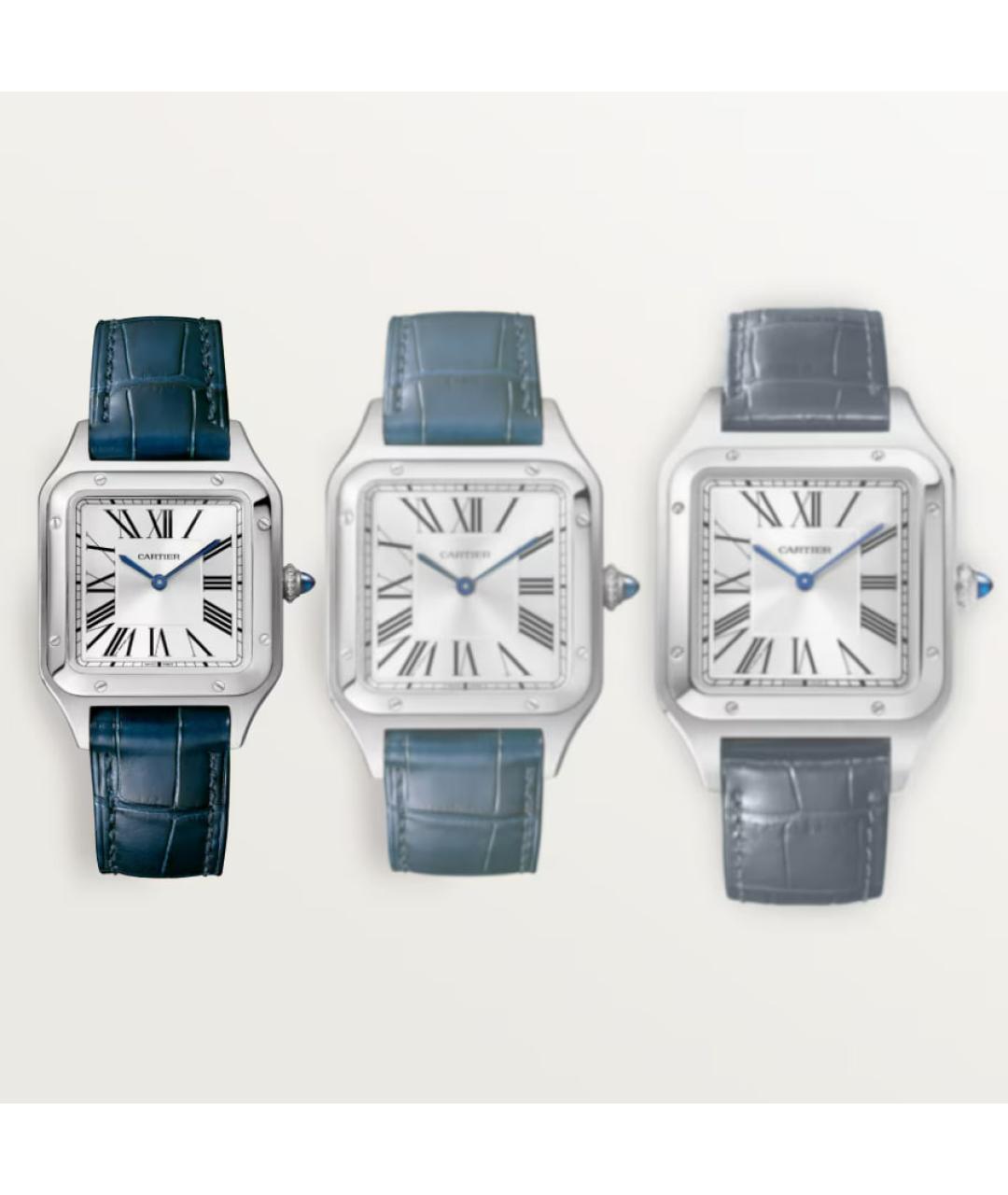 CARTIER Синие металлические часы, фото 3