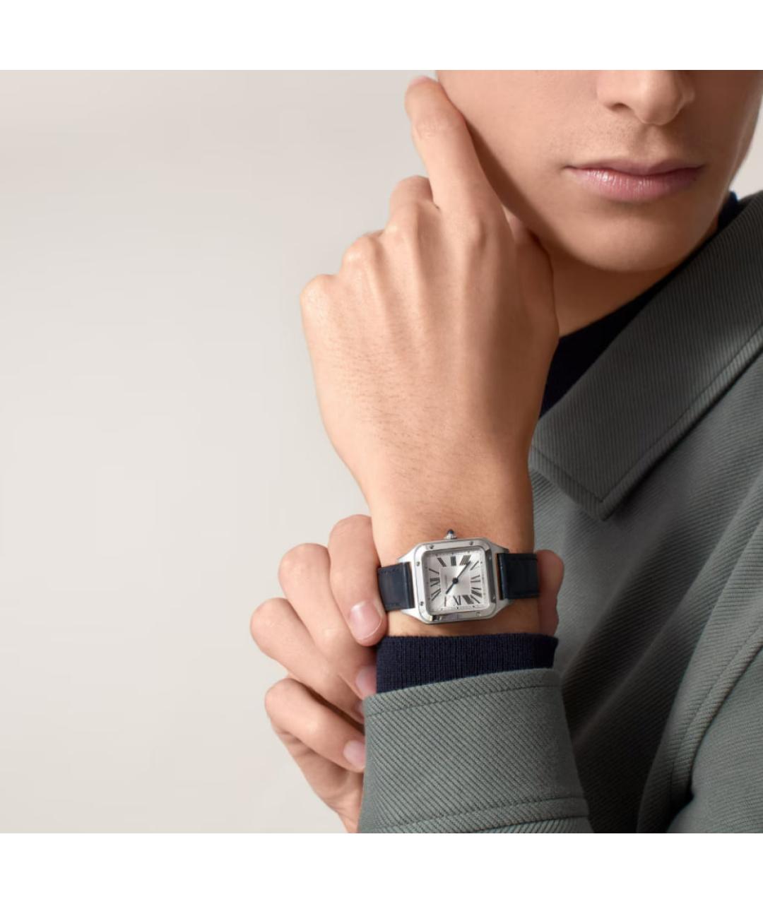 CARTIER Синие металлические часы, фото 2