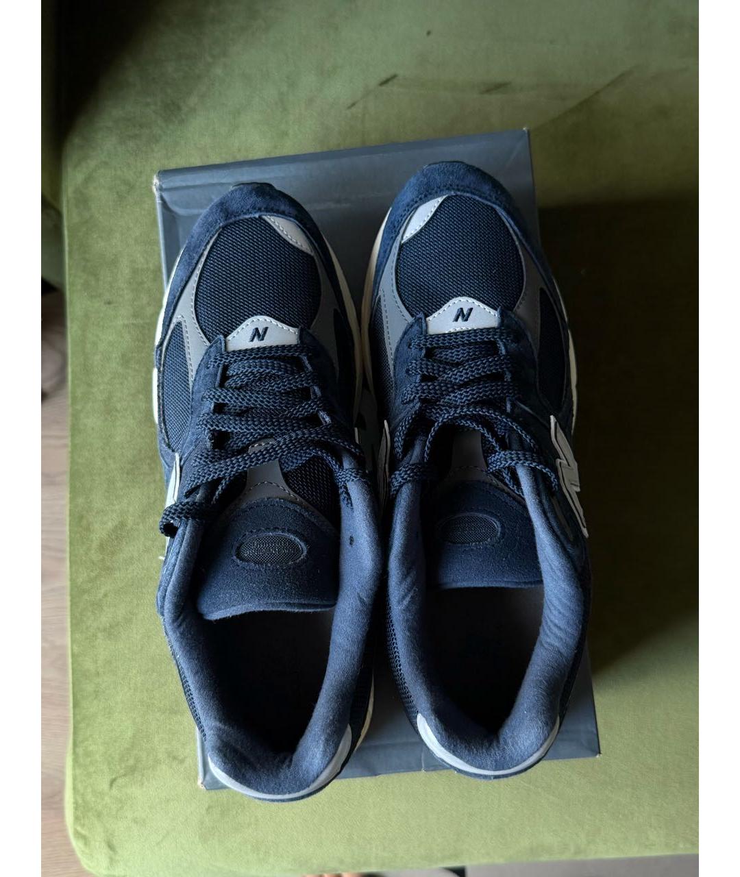 NEW BALANCE Темно-синие замшевые низкие кроссовки / кеды, фото 3