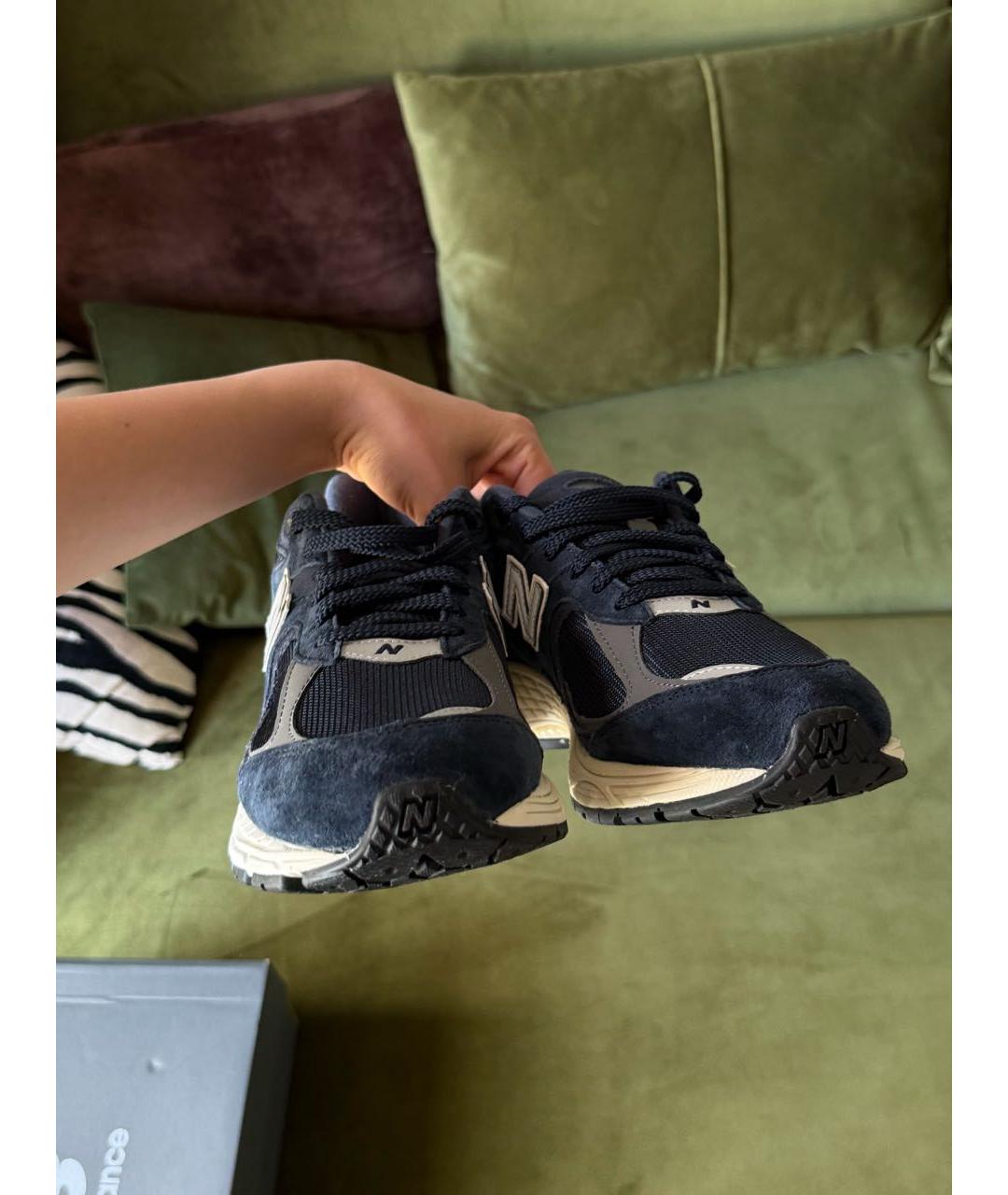 NEW BALANCE Темно-синие замшевые низкие кроссовки / кеды, фото 2