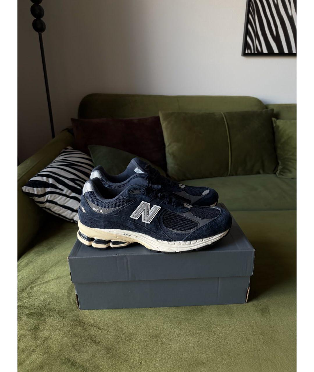 NEW BALANCE Темно-синие замшевые низкие кроссовки / кеды, фото 7