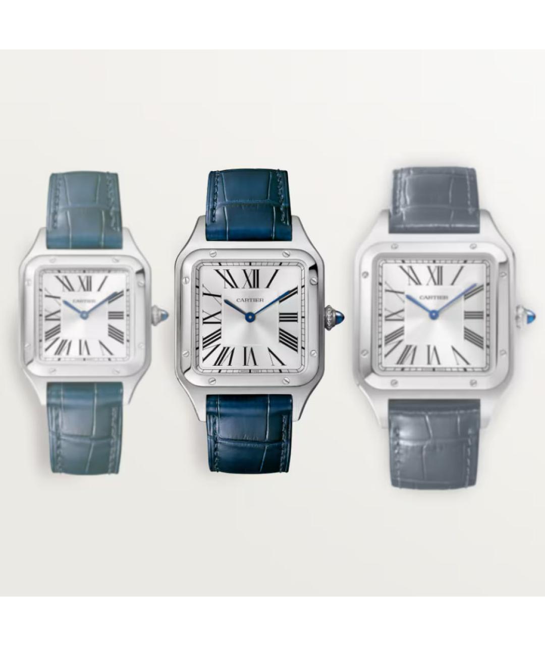 CARTIER Синие металлические часы, фото 3