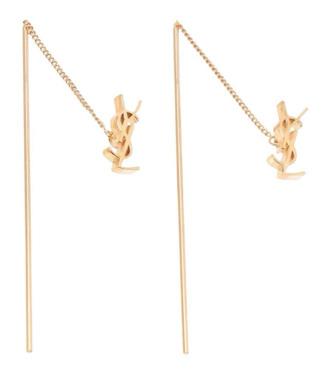 SAINT LAURENT Золотые серьги, фото 1