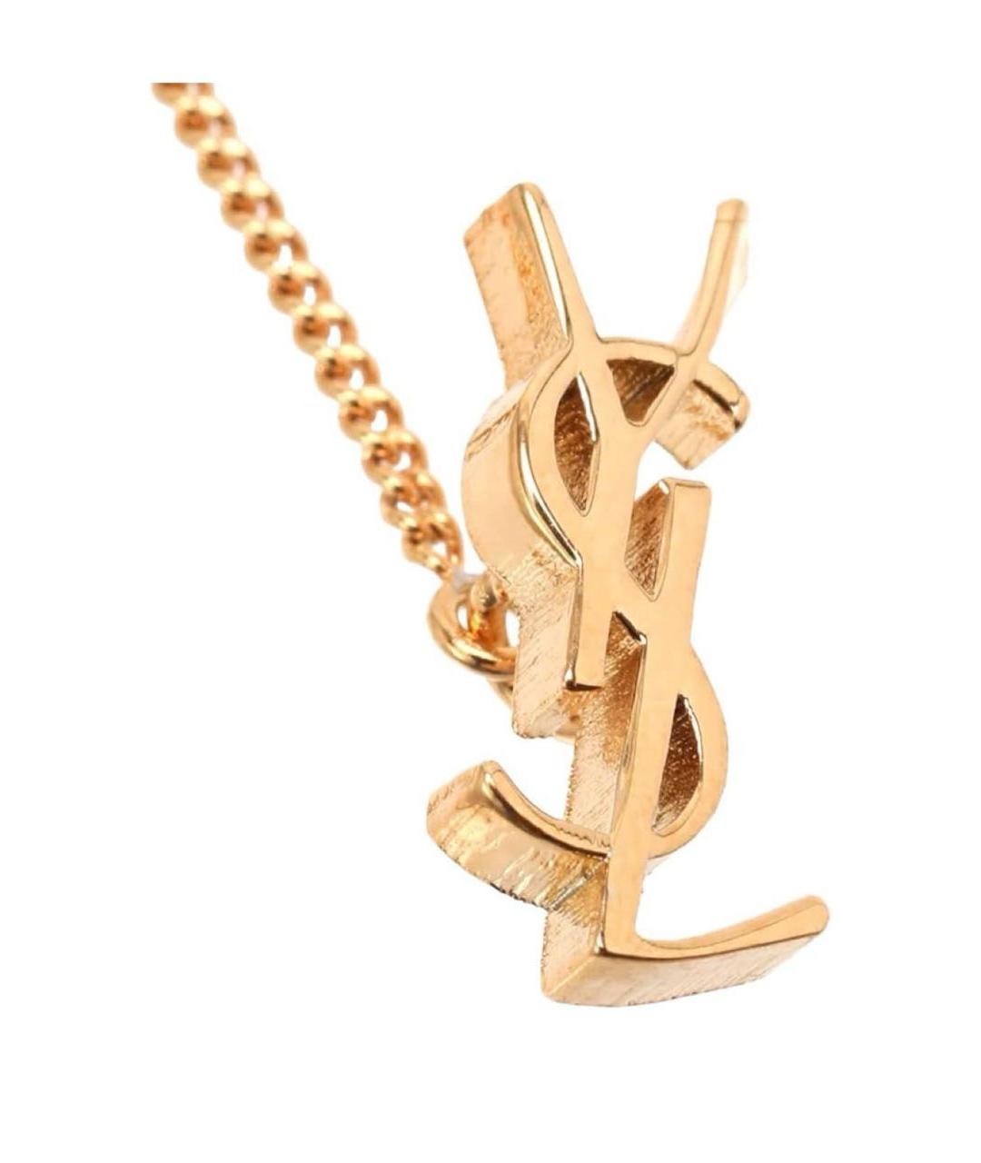 SAINT LAURENT Золотые серьги, фото 8