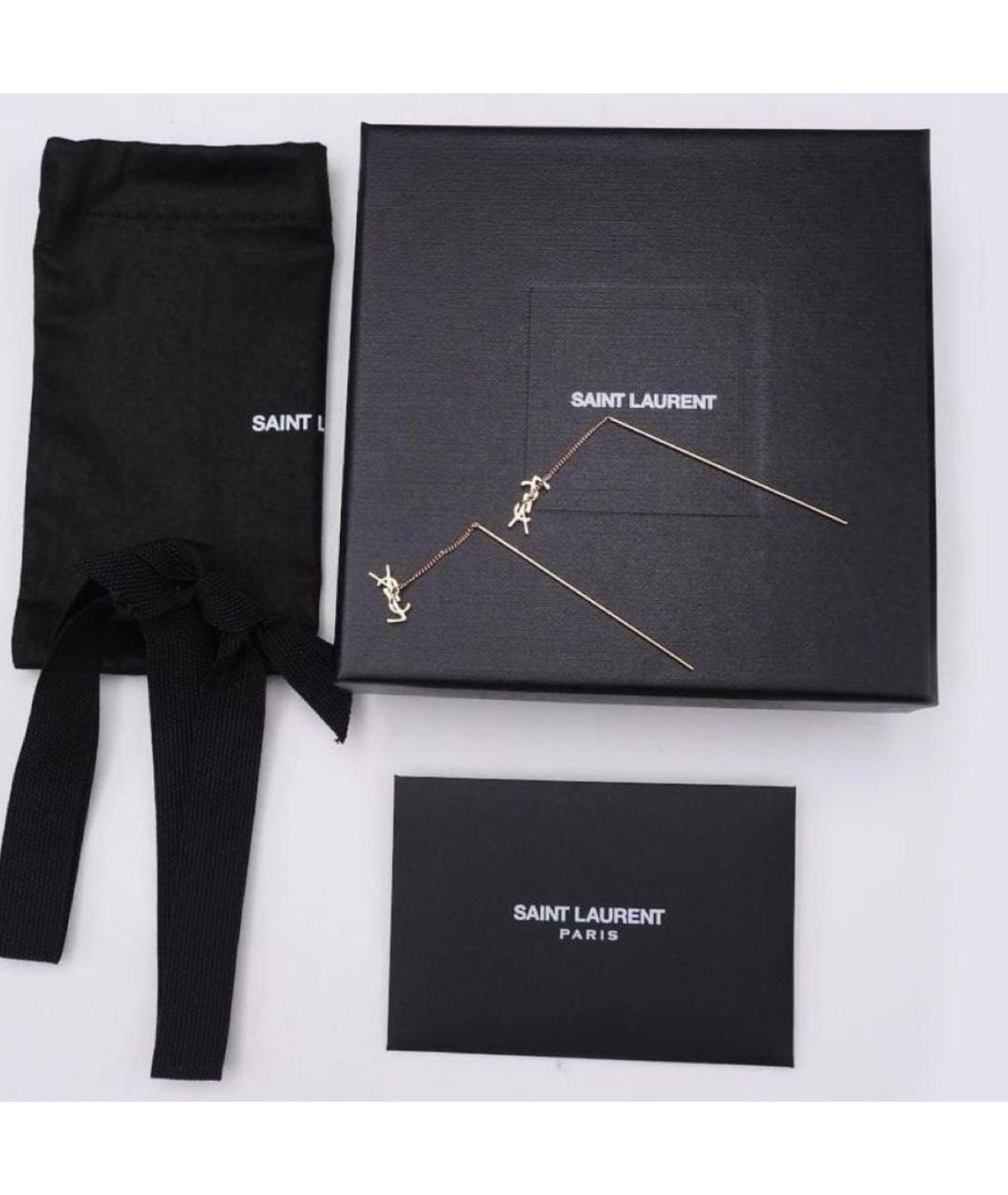 SAINT LAURENT Золотые серьги, фото 2