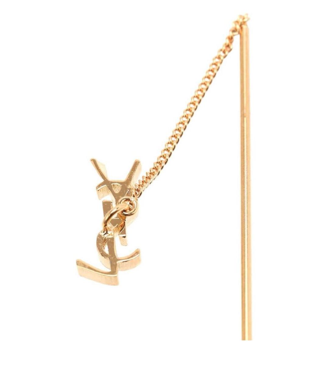 SAINT LAURENT Золотые серьги, фото 7