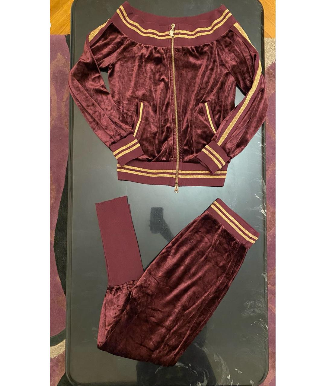 PINKO Бордовый велюровый спортивные костюмы, фото 5